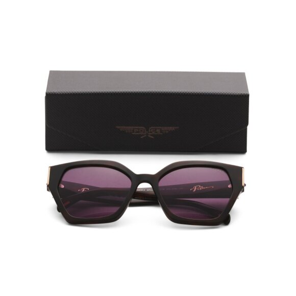 POLICE Dark Havana 55mm Sunglasses